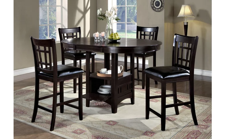 I1156 DINING CHAIR - 2PCS - 41 H - ESPRESSO - BLACK SEAT MONARCH SPECIALTIES  I1156