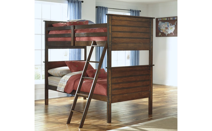 LADIVILLE - RUSTIC BROWN LADDER AND BUNK BED RAILS ASHLEY Ladiville B567-59R
