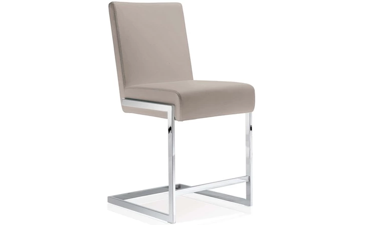 SEF313180C  ABBY COUNTER STOOL SYNTHETIC LEATHER DOVE GRAY, CHROME