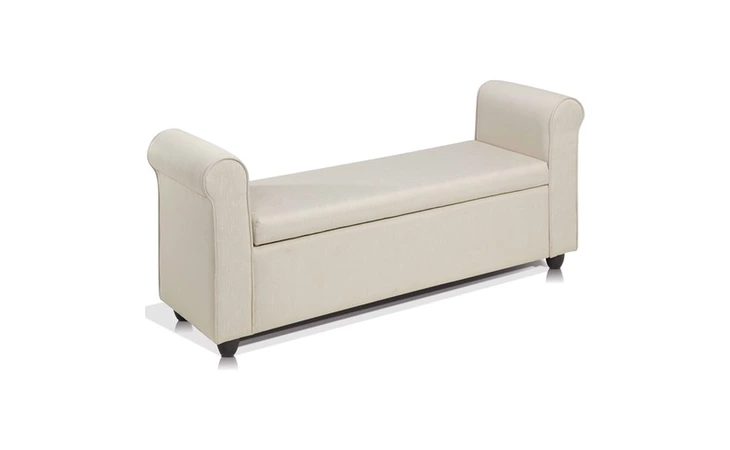STB7089 EDMOND ROLL ARM STORAGE CHEST BENCH KORSON  STB7089