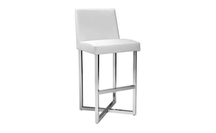 HOWARD BARSTOOL - STAINLESS STEEL - WHITE SUNPAN HOWARD  100217