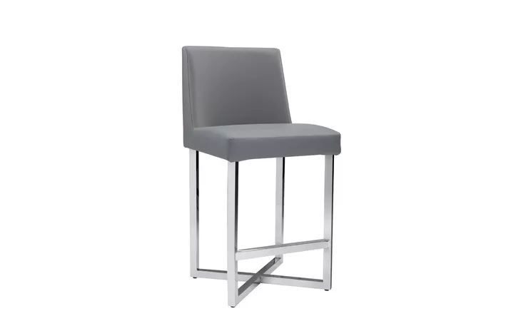 HOWARD HOWARD COUNTER STOOL - STAINLESS STEEL - GREY SUNPAN FURNITURE  100219
