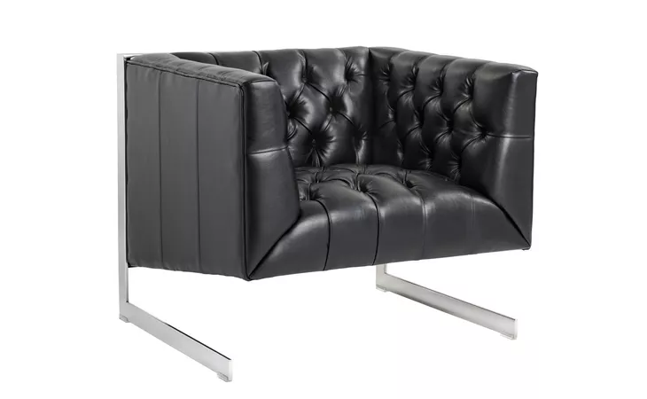 100420 VIPER VIPER ARMCHAIR - STAINLESS STEEL - CANTINA BLACK (FORMERLY NOBILITY BLACK)