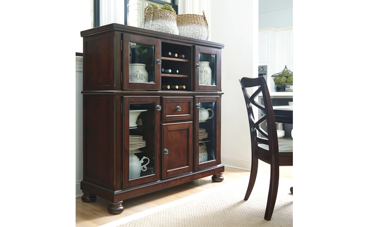 Porter DINING ROOM SERVER W/STORAGE ASHLEY Rustic Brown D697-76
