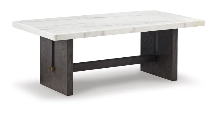 Burkhaus RECTANGULAR COFFEE TABLE ASHLEY White/Dark Brown T779-1