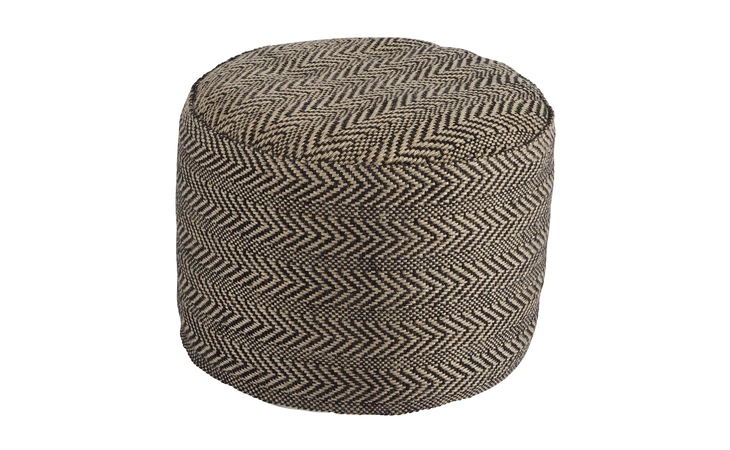 A1000438 Chevron - Natural/Black POUF/CHEVRON/NATURAL/BLACK