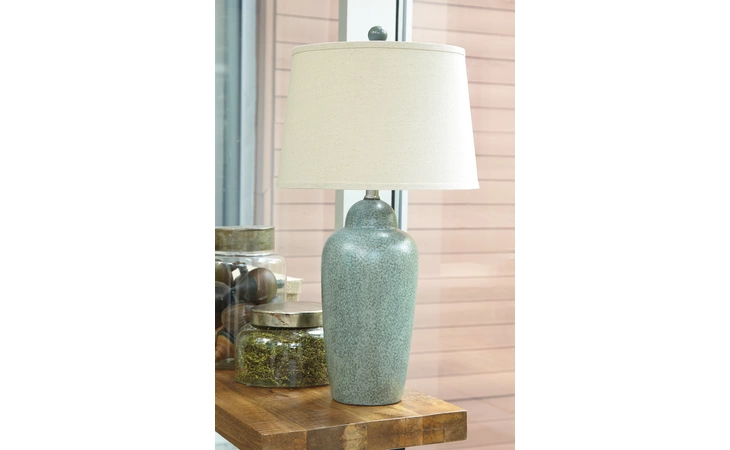 Saher CERAMIC TABLE LAMP (1/CN) ASHLEY Green L100254