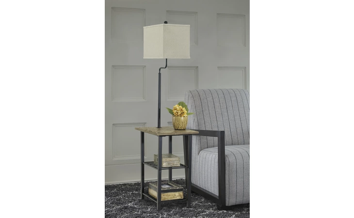 Shianne METAL TRAY LAMP (1/CN) ASHLEY Black L734031