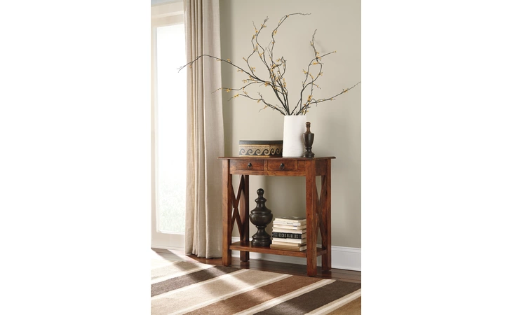 Abbonto CONSOLE SOFA TABLE/ABBONTO ASHLEY Warm Brown T800-114