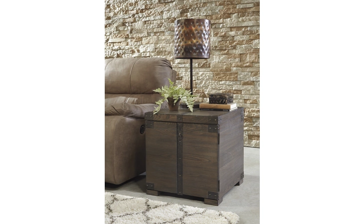 BURLADEN SQUARE END TABLE BURLADEN ASHLEY  T846-2