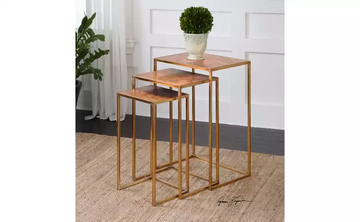 24449  COPRES NESTING TABLES, S/3