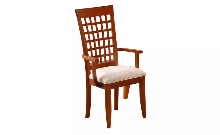 I1403  DINING CHAIR - 2PCS - AMARETTO WEAVE BACK STYLE