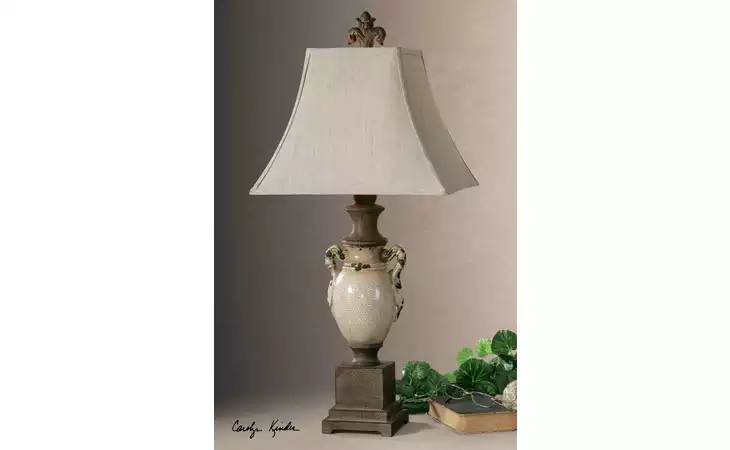 27437  FRANCAVILLA IVORY TABLE LAMP