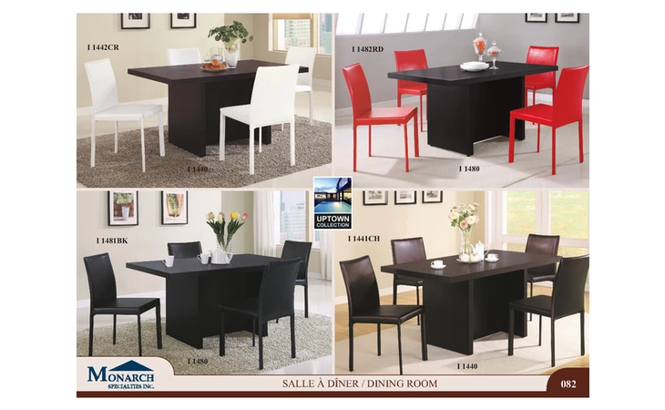 I1480  BLACK HOLLOW-CORE 36X 60 DINING TABLE 
 PG82