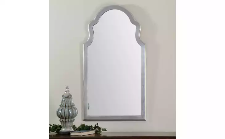 14479  BRAYDEN ARCH MIRROR, SILVER