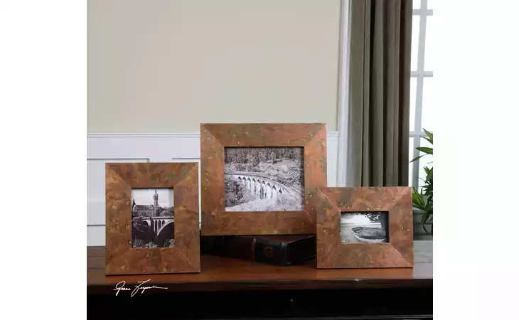 18564 AMBROSIA PHOTO FRAMES, S/3 UTTERMOST  18564
