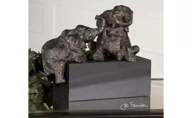 19473 PLAYFUL PACHYDERMS FIGURINE UTTERMOST  19473