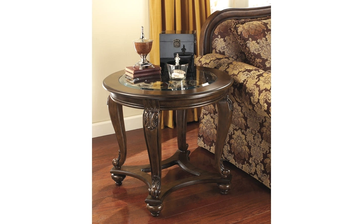 Norcastle ROUND END TABLE ASHLEY Dark Brown T499-6