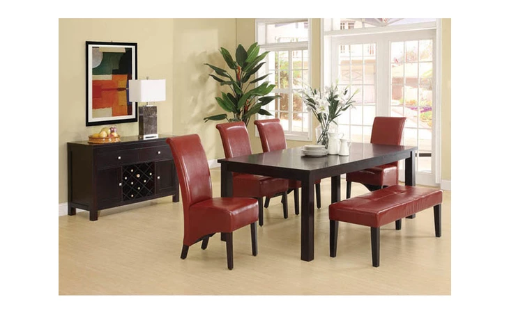I1778BY  DINING CHAIR - 2PCS 40H BURGUNDY LEATHER-LOOK