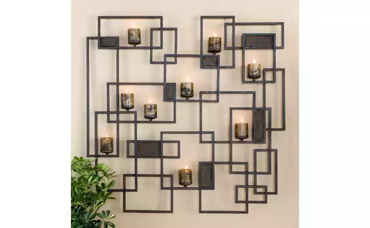20850  SIAM CANDLE LIGHT WALL SCULPTURE