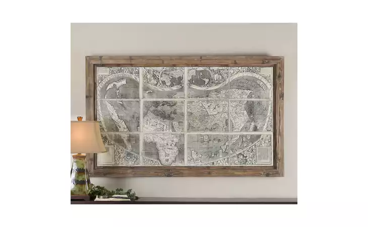 34025 TREASURE MAP OIL REPRODUCTION UTTERMOST  34025