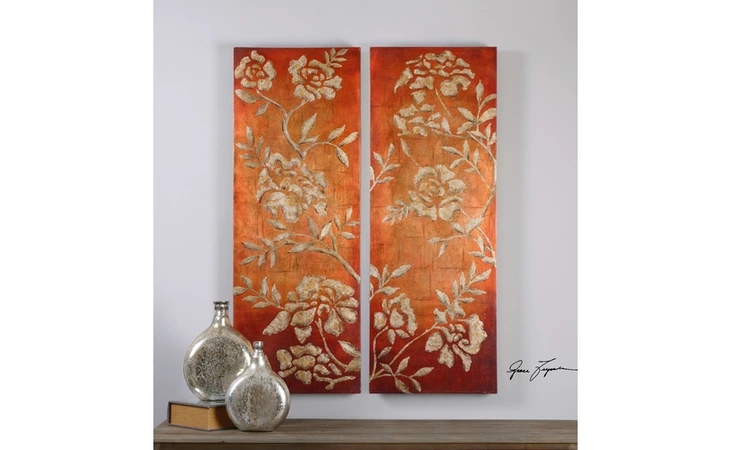 34340 CHALK FLORALS, S 2 UTTERMOST  34340