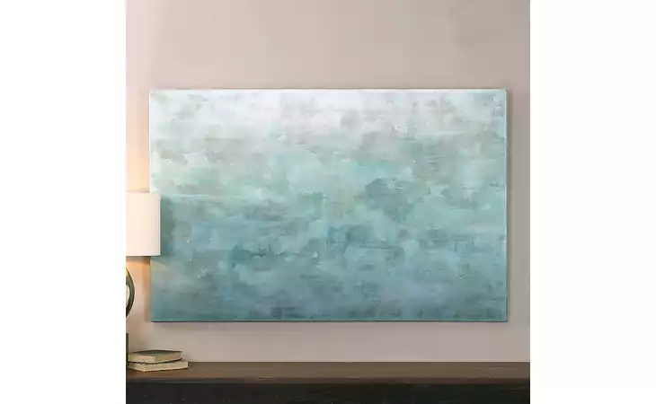 35325  FROSTED LANDSCAPE HAND PAINTED CANVAS