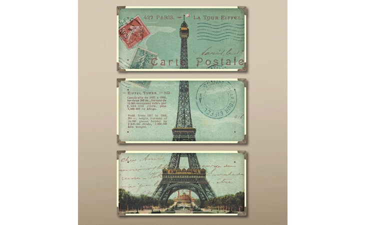 40917 EIFFEL TOWER CARTE POSTALE S 3 UTTERMOST  40917