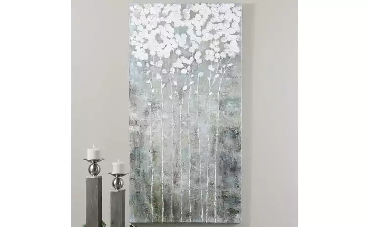 41908 COTTON FLORALS HAND PAINTED CANVAS HP UTTERMOST  41908