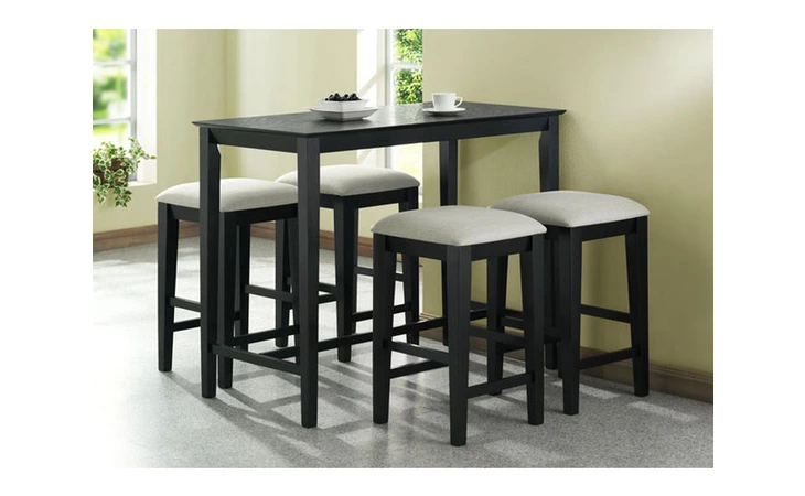 I1919  DINING TABLE - 24 X 48 BLACK GRAIN COUNTER HEIGHT