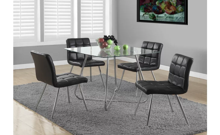 I1070  DINING TABLE - 40 DIA CHROME WITH 8MM TEMPERED GLASS