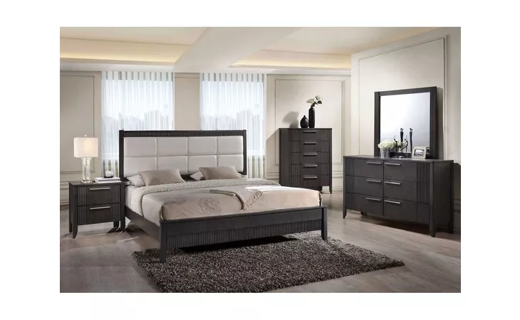 C4229A-Q48  QUEEN GREY HDBD FTBD WITH SLATS