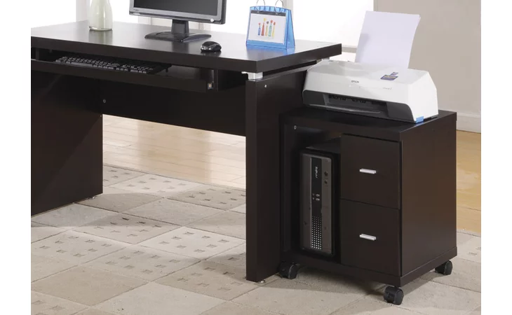 I7004 OFFICE CABINET - ESPRESSO 2 DRAWER ON CASTORS MONARCH SPECIALTIES  I7004