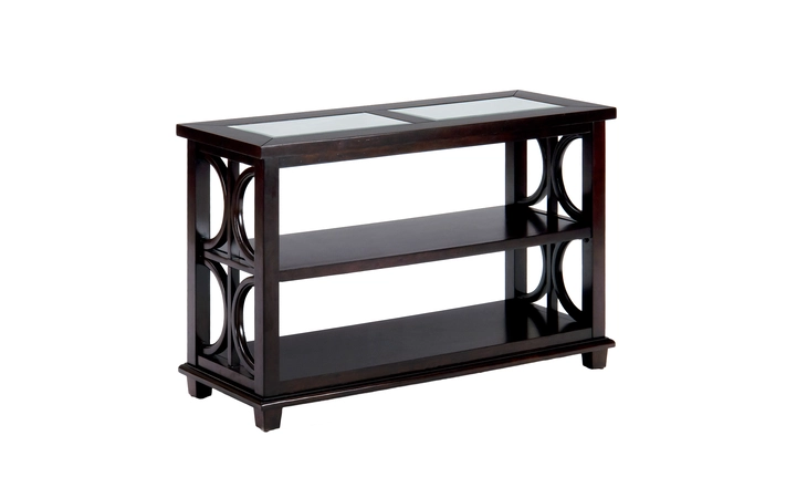 PANAMA BROWN FINISH SOFA/MEDIA UNIT W/ 2 SHELVES PANAMA BROWN FINISH JOFRAN  966-4