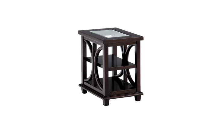 PANAMA BROWN FINISH CHAIRSIDE W/ 2 SHELVES PANAMA BROWN FINISH JOFRAN  966-7