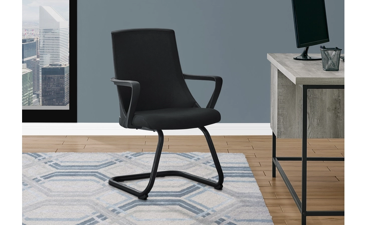 I7264  OFFICE CHAIR - 2PCS - GUEST BLACK MESH MID-BACK
