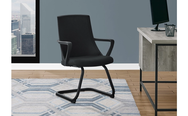 I7264 OFFICE CHAIR - 2PCS - GUEST BLACK MESH MID-BACK MONARCH SPECIALTIES  I7264