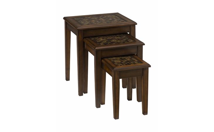 BAROQUE COLLECTION 3 NESTING CHAIRSIDE TABLE ; MED TABLE:  16X16X19;  SM TABLE:  12X14X15. BAROQUE COLLECTION JOFRAN  698-7
