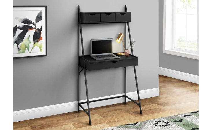 I7330  COMPUTER DESK - 32 L - BLACK - BLACK METAL