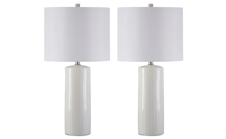 Steuben CERAMIC TABLE LAMP (2/CN) ASHLEY White L177904