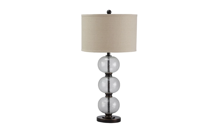 L430314  GLASS TABLE LAMP (1 CN) MALEKO