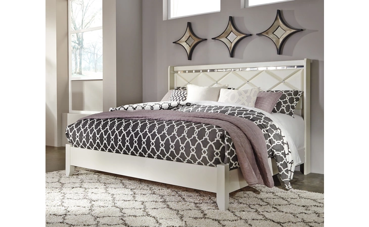 Dreamur KING PANEL FOOTBOARD W/RAILS ASHLEY Champagne B351-56