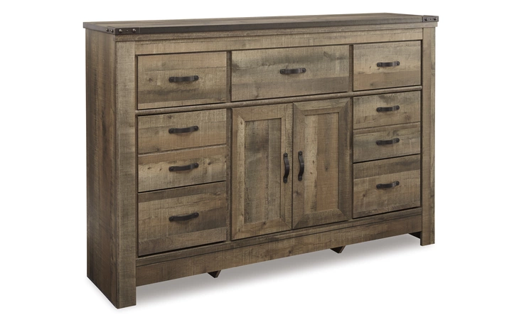 Trinell DRESSER WITH FIREPLACE OPTION ASHLEY Brown B446-32
