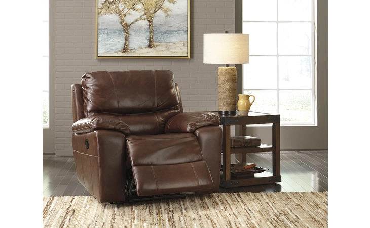 U7290025 Leather ROCKER RECLINER PENACHE SADDLE