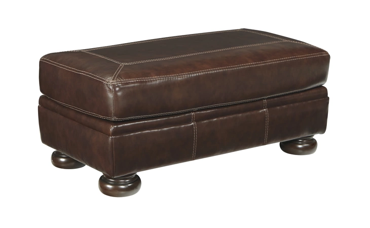 5040414 Leather OTTOMAN/BANNER/COFFEE