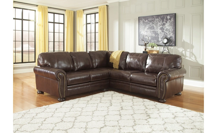 5040455 Leather LAF LOVESEAT BANNER COFFEE