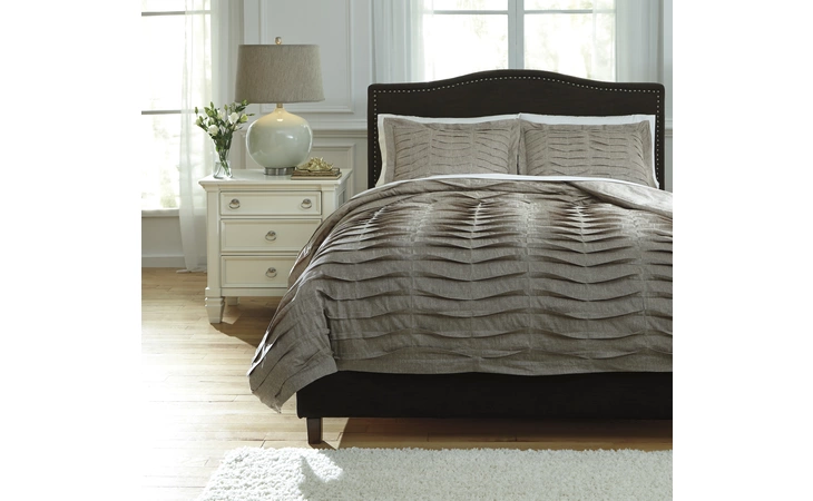 Voltos - Brown KING DUVET COVER SET/VOLTOS ASHLEY King Duvet Cover Set Q752003K