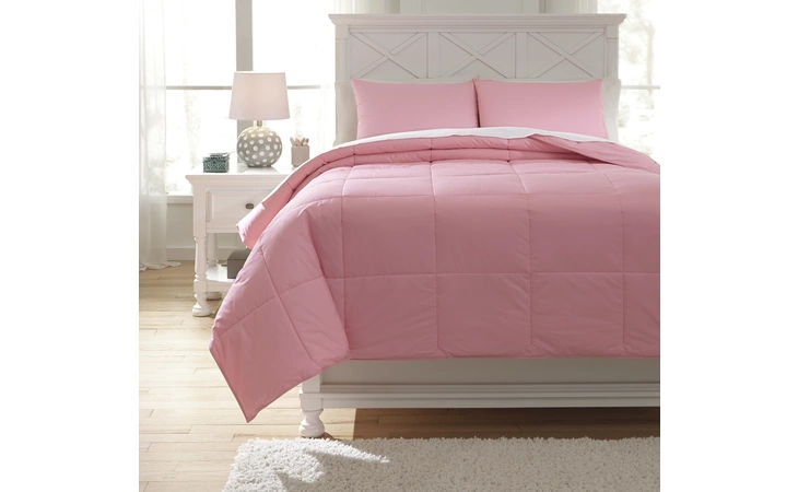 Q759063F PLAINFIELD - PINK FULL COMFORTER SET PLAINFIELD