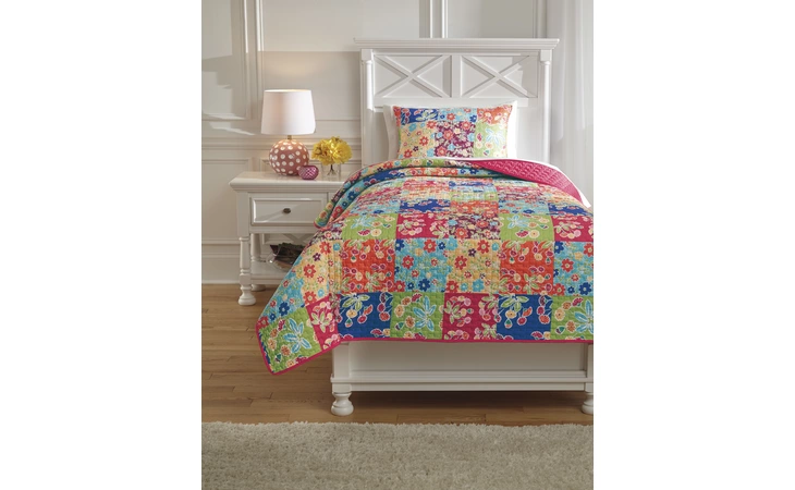 Q770001T BELLE CHASE TWIN QUILT SET BELLE CHASE