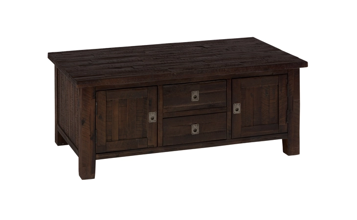 704-5 KONA GROVE COLLECTION BOX COFFEE TABLE W/2 PULL THRU DRAWERS, 2 THRU CABINETS- ASSEMBLED KONA GROVE COLLECTION